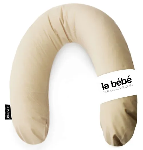 La Bebe Rich Cotton Nursing Maternity Pillow Beige Pakaviņš mazuļa barošanai, gulēšanai 30x104 cm