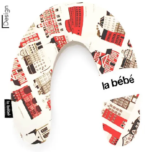 La Bebe Rich Cotton Nursing Maternity Pillow Citycape pakaviņš mazuļa barošanai, gulēšanai