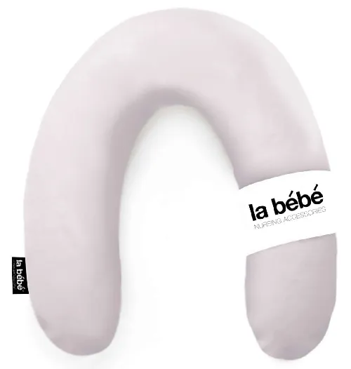 La Bebe Rich Cotton Nursing Maternity Pillow Grey 100% Natural Linen Pakaviņš mazuļa barošanai, gulēšanai