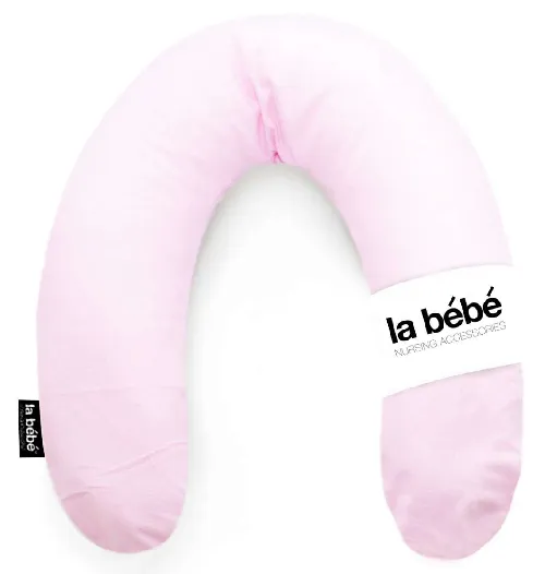 La Bebe Rich Cotton Nursing Maternity Pillow Pink Flanel Pakaviņš pakavs mazuļa barošanai, gulēšanai