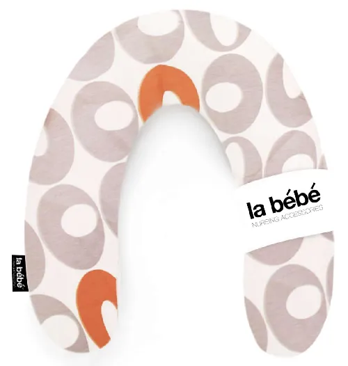 La Bebe Rich Cotton Nursing Maternity Pillow circles Подковка для сна, кормления малыша 30x175cm
