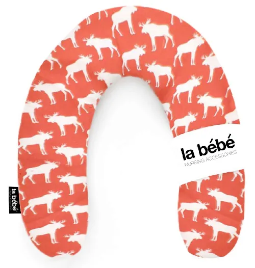 La Bebe Rich Cotton Nursing Maternity Pillow White Elk Pakaviņš pakavs mazuļa barošanai 30x175cm