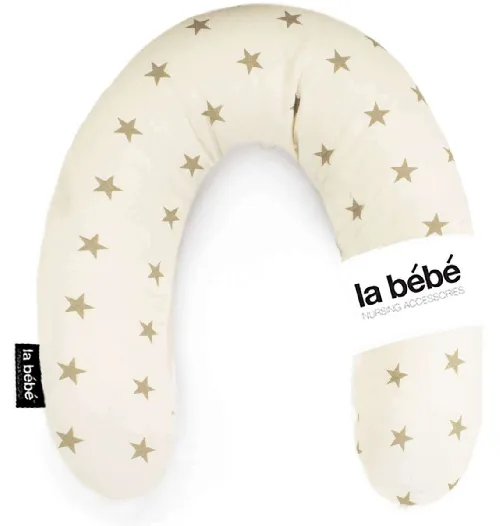 La Bebe Rich Cotton Nursing Maternity Pillow White&Grey Stars Pakaviņš pakavs mazuļa barošanai 30x175cm
