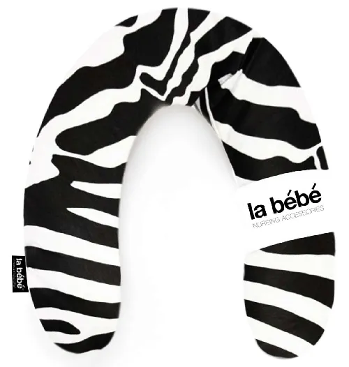 La Bebe Rich Cotton Nursing Maternity Pillow Zebra Pakaviņš pakavs mazuļa barošanai, gulēšanai 30x175cm