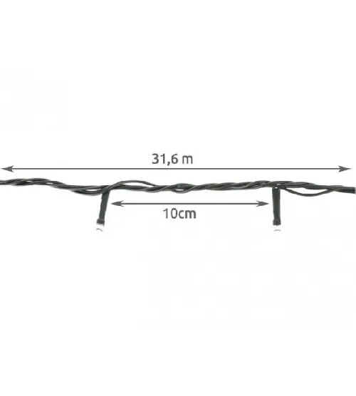 Lampiņu virtene 300 LED multikolor 11367