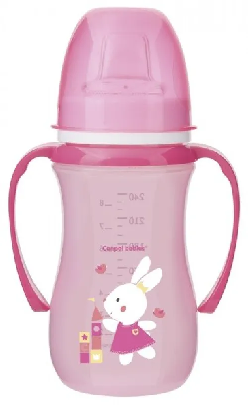 Mācību krūze 240 ml Canpol EASY START 38/208 pink