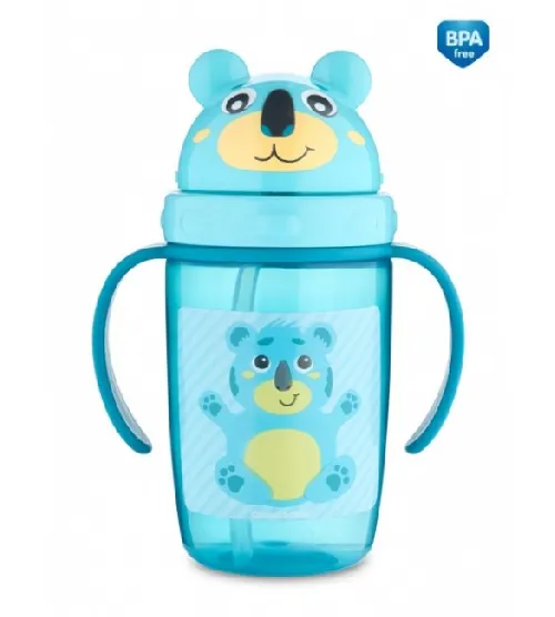 Mācību krūze ar caurulīti 400 ml Canpol HELLO LITTLE 56/500 turkus