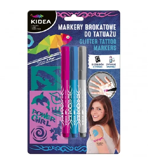 Marķieri zīmējumiem-tetovējumiem KIDEA 89888