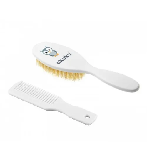 Matu suka un ķemme AKUKU white A0307