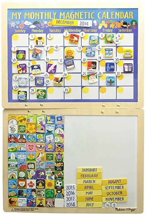 Melissa Doug Magnetic Calendar Magnētu kalendārs