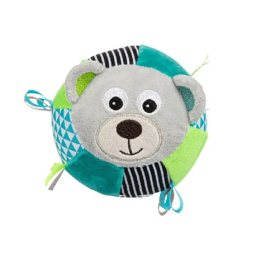 Mīksta bumba ar zvaniņu Canpol BEAR grey 68/074