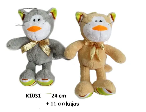 Mīkstā rotaļļieta kaķis 24 cm + 11 cm kājas SUN DAY K1031
