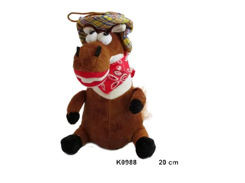 Mīkstā rotaļļieta zirdziņš ar šalli 20 cm SUN DAY K0988