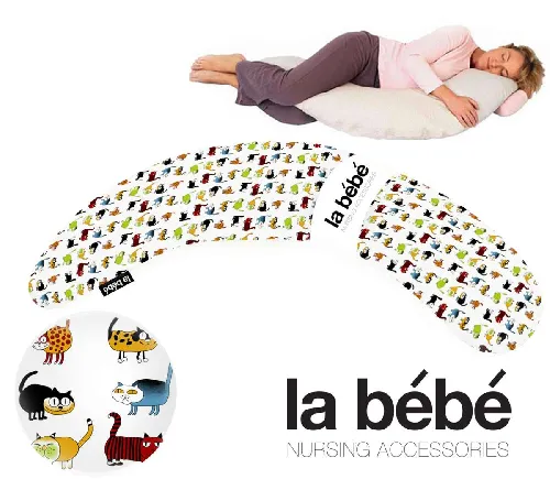 PĀRVALKS pakaviņam 200 cm La Bebe Maternity Pillow Cover Moon Cats