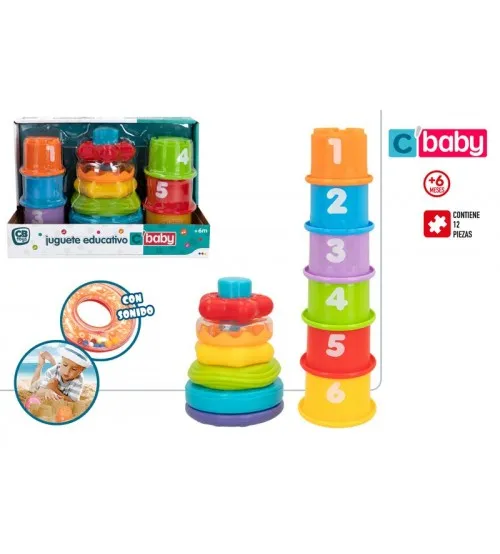 Piramīda Color Baby Ring Stacking Game CB49587
