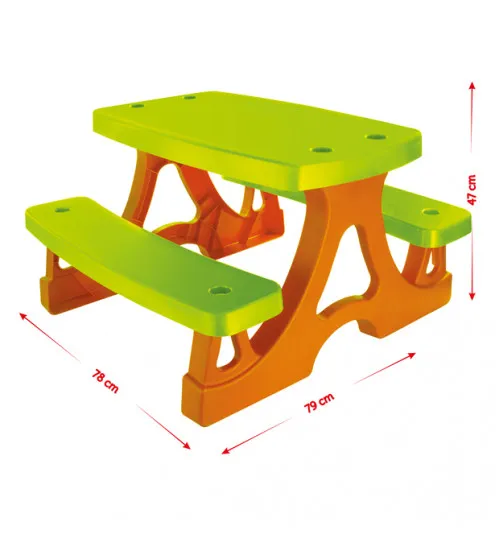 Plastmasas galds ar soliem Mochtoys 78x79x47cm 107227
