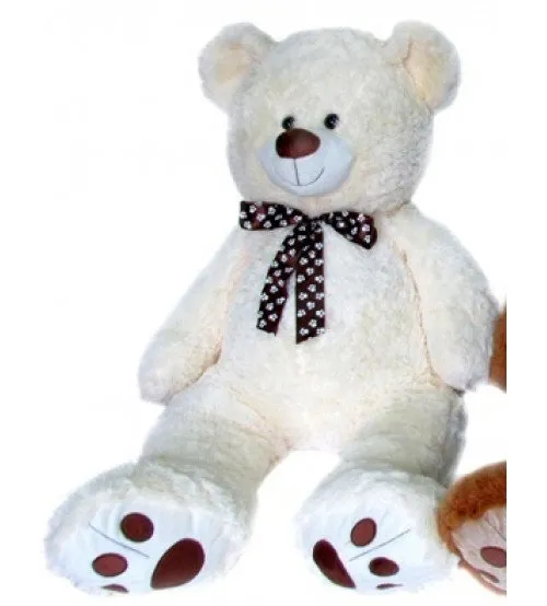 Plīša lielais lācis 135 cm (M3347) baltais