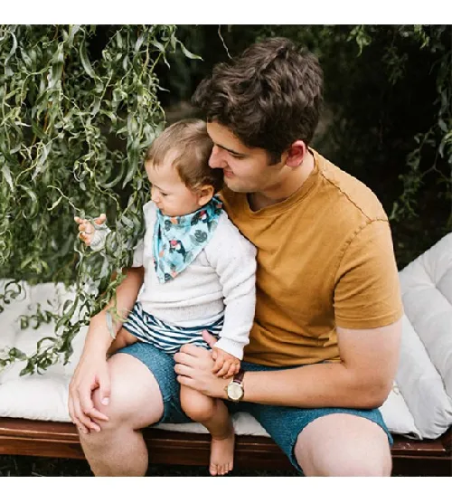 Priekšautiņu-lakatiņu komplekts BabyOno TOUCANS 2 gab.
