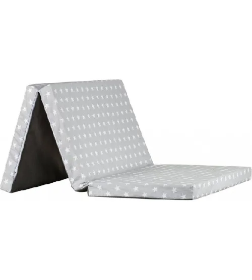 Saliekams matracis 120x60 cm + soma uzglabāšanai GREY STARS 299