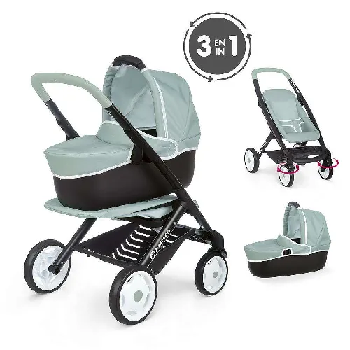 Smoby Doll Pram Maxi Cosi Quinny 3in1 Leļļu rati