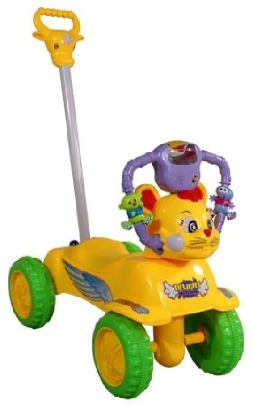 Stumjama mašīna + rokturis ARTI FUNNY yellow