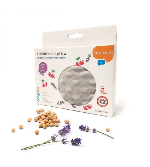 Termofors ar ķiršu kauliņiem BabyOno CHERRY Grey 796/02
