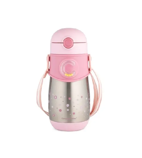 Termokrūze ar salmiņu 300 ml Canpol pink 74/054