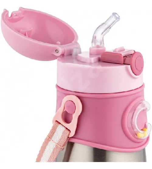 Termokrūze ar salmiņu 300 ml Canpol pink 74/054