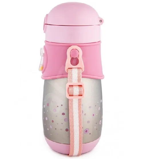 Termokrūze ar salmiņu 300 ml Canpol pink 74/054