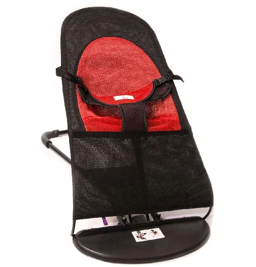 TLC Bouncer Balance Soft Mazuļu ergonomisks šūpuļkrēsliņš (analogs Babybjorn Balance Soft) red