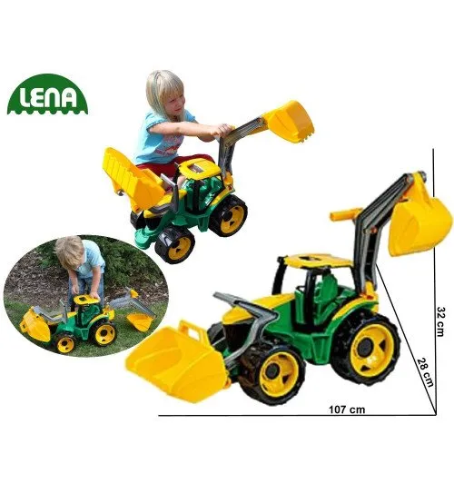 Traktors ar kausu un iekrāvēju 107 cm LENA MAXI L02080 (kastē)