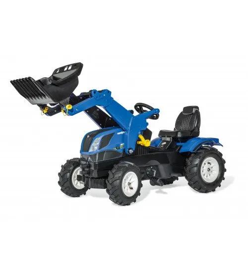 Traktors ar pedāļiem ar kausu un piepuš. riteņ. Rolly Toys rollyFarmtrac New Holland (3 - 8 gadiem) 611270