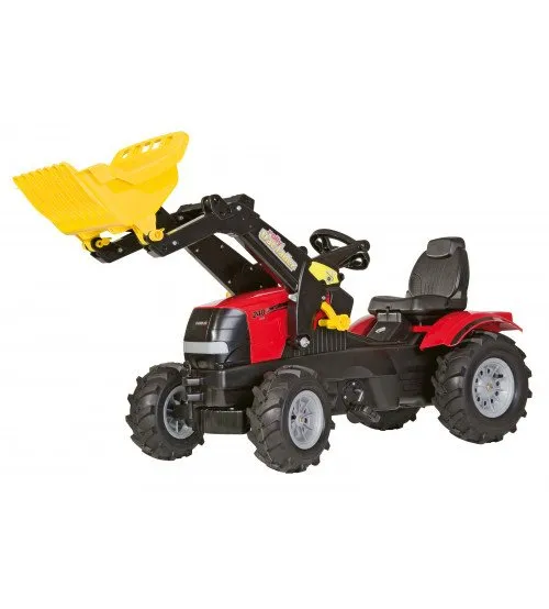 Traktors ar pedāļiem ar kausu un piepūš. riteņiem Rolly Toys rollyFarmtrac Case Puma CVX 240 ( 3 - 8 gadiem) 611126