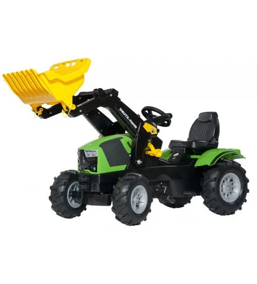 Traktors ar pedāļiem ar kausu un piepūš. riteņiem Rolly Toys rollyFarmtrac Deutz-Fahr 5120 ( 3 - 8 gadiem)611218