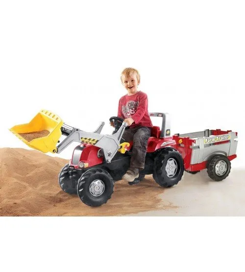 Traktors ar pedāļiem ar piekabi un kausi Rolly Toys rollyFarmtrac Junior RT (3-8 gadiem) 811397