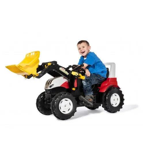 Traktors ar pedāļiem rollyFarmtrac Steyr 6300 Terrus CVT ar noņemamo kausu 710041 (3-8 gadiem) Vācija