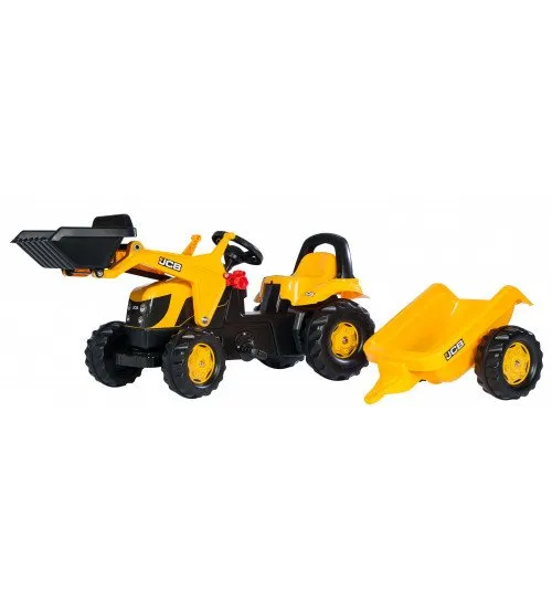 Traktors ar pedāļiem un piekabi Rolly Toys Rolly KID JCB 023837