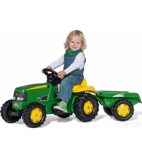 Traktors ar pedāļiem un piekabi Rolly Toys Rolly KID John Deere 012190