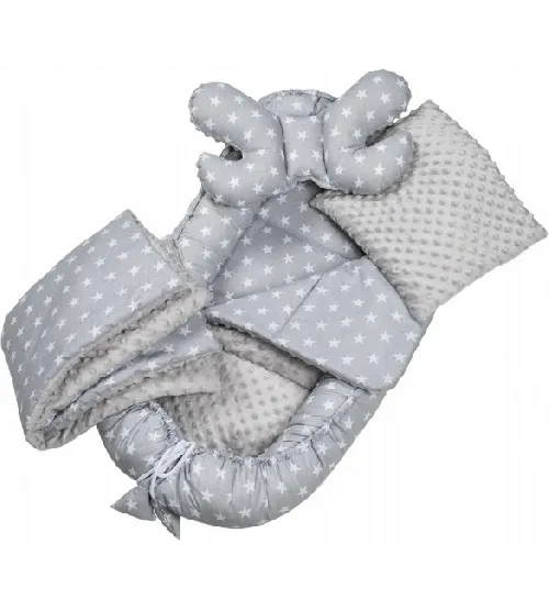 Zīdaiņa ligzdiņa 6in1 GREY STARS 1439