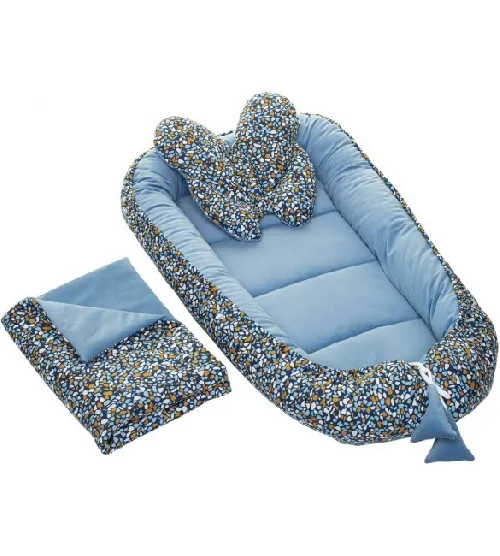 Zīdaiņa ligzdiņa + sega + spilvens VELVET/PEBBLE JEANS 68