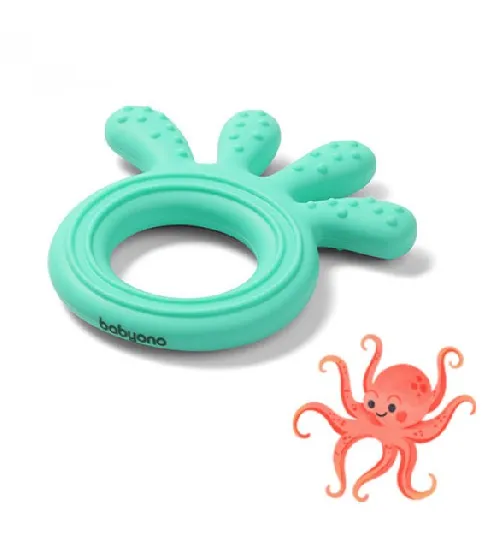 Zobu graužamais elastīgs OCTOPUS BabyOno 826/02 mint
