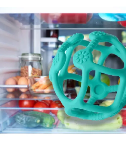 Zobu graužamais elastīgs ORTHO BabyOno 489/05 turquoise