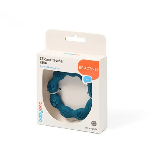 Zobu graužamais elastīgs RING BabyOno 825/03 blue