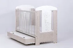 Детская кроватка с ящиком Drewex GIRAFFE (Žyrafka) oak santana