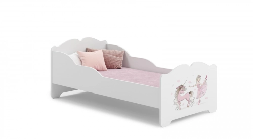 ANNA children's bed with mattress 160x80 Girl with unicorn