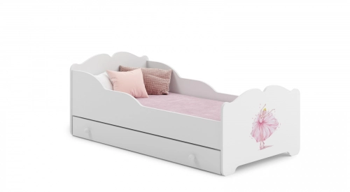 Детская кровать Anna 160x80 с ящиком Princess in a crown