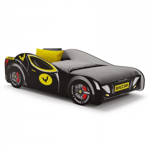 Детская кровать Batcar 140x70 с матрасом Black