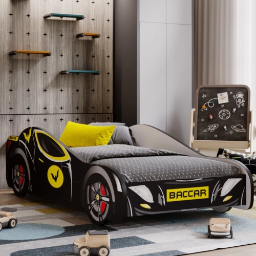 Детская кровать Batcar 140x70 с матрасом Black