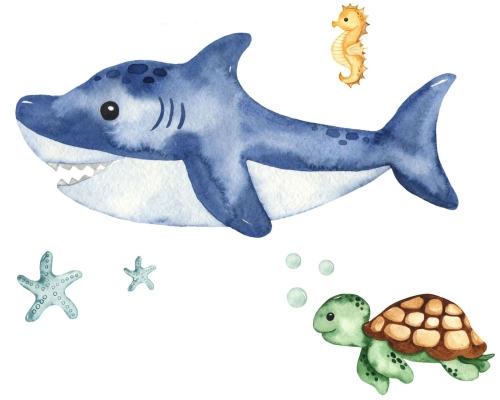 Детская кровать LUK с ящиком 140x70 Shark