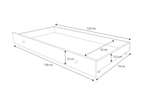 Детская кровать Pink Cat 140x70 с ящиком